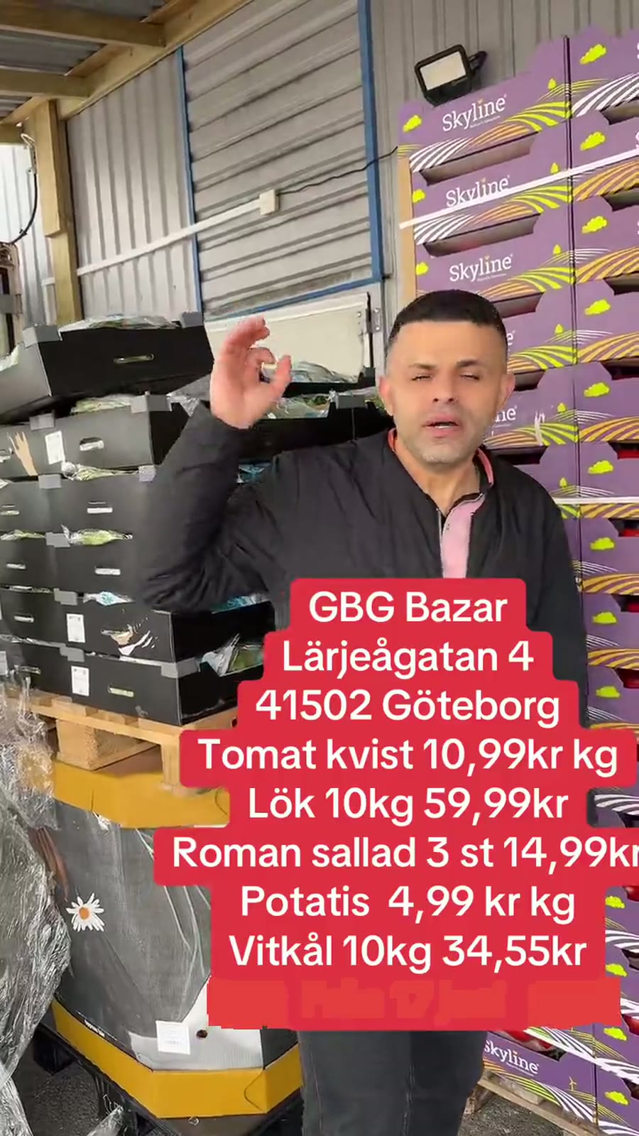 Grönsaker i storpack hos GBG Bazar